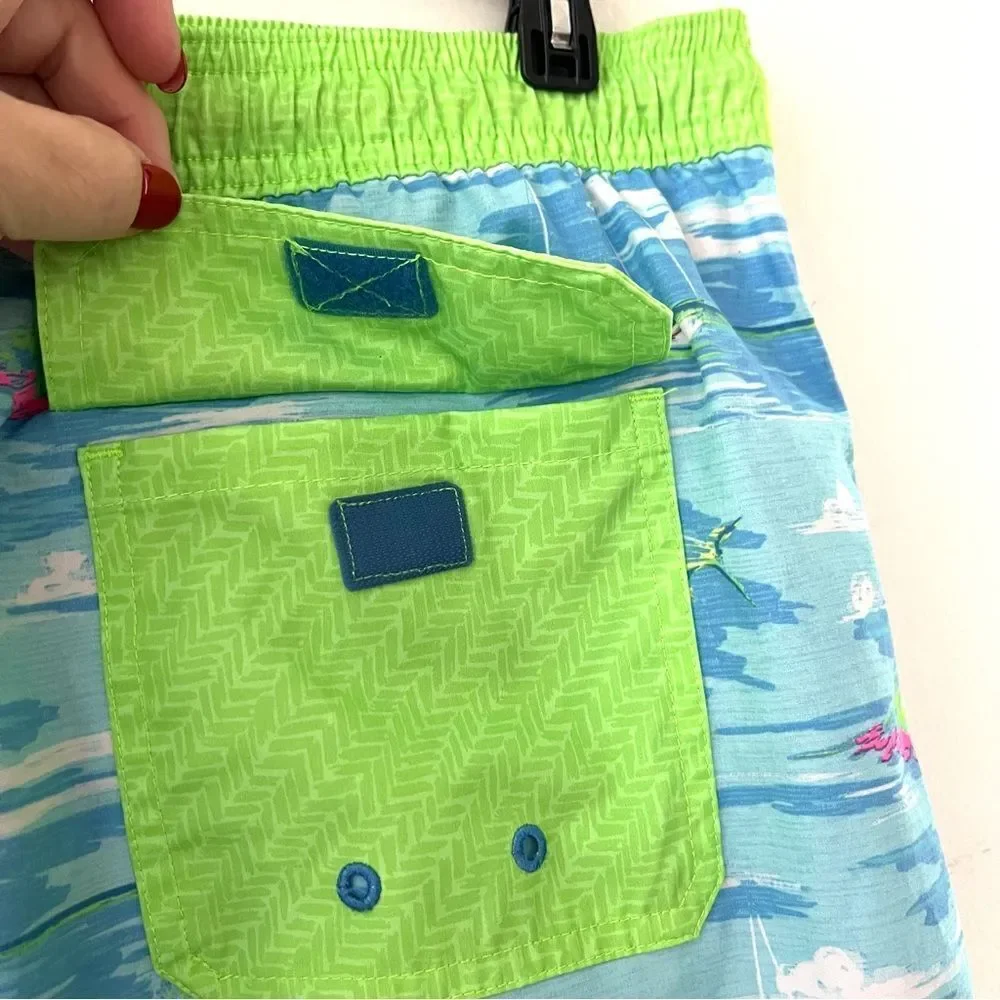 Vineyard Vines Boys Chappy Drawstring Swim Trunks With Stretch, XL, Like New
